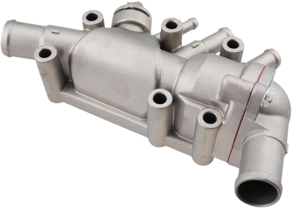Aluminum Thermostat Housing Cover Assembly Kit Engine Coolant Water Flange Pump Outlet Compatible With Ka 1.3 1.6 1130416 1218087