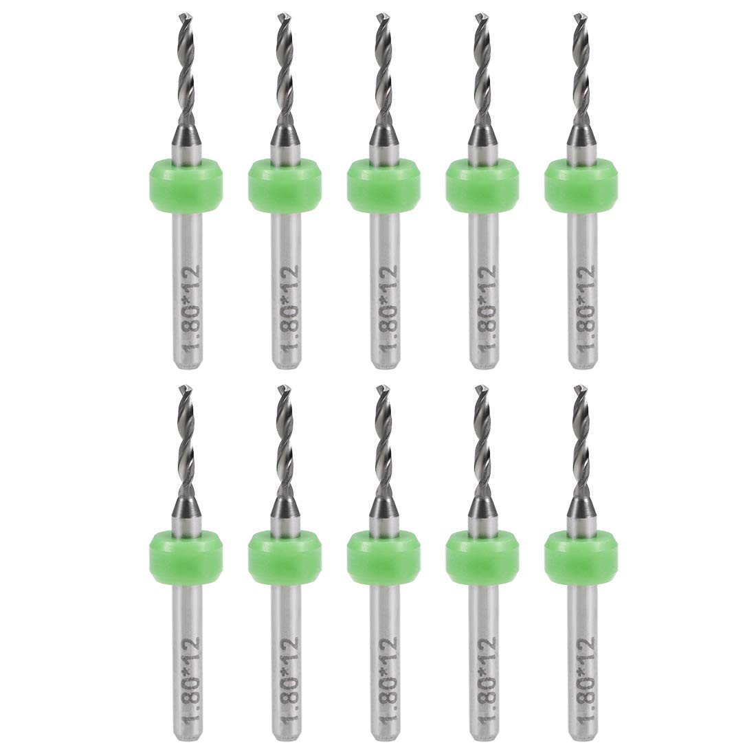 Photo 1 of uxcell PCB Drill Bits 1.8mm Tungsten Carbide Rotary Tool Jewelry CNC Engraving Print Circuit Board Micro Drill Bits 1/8 Inch Shank 10 Pcs