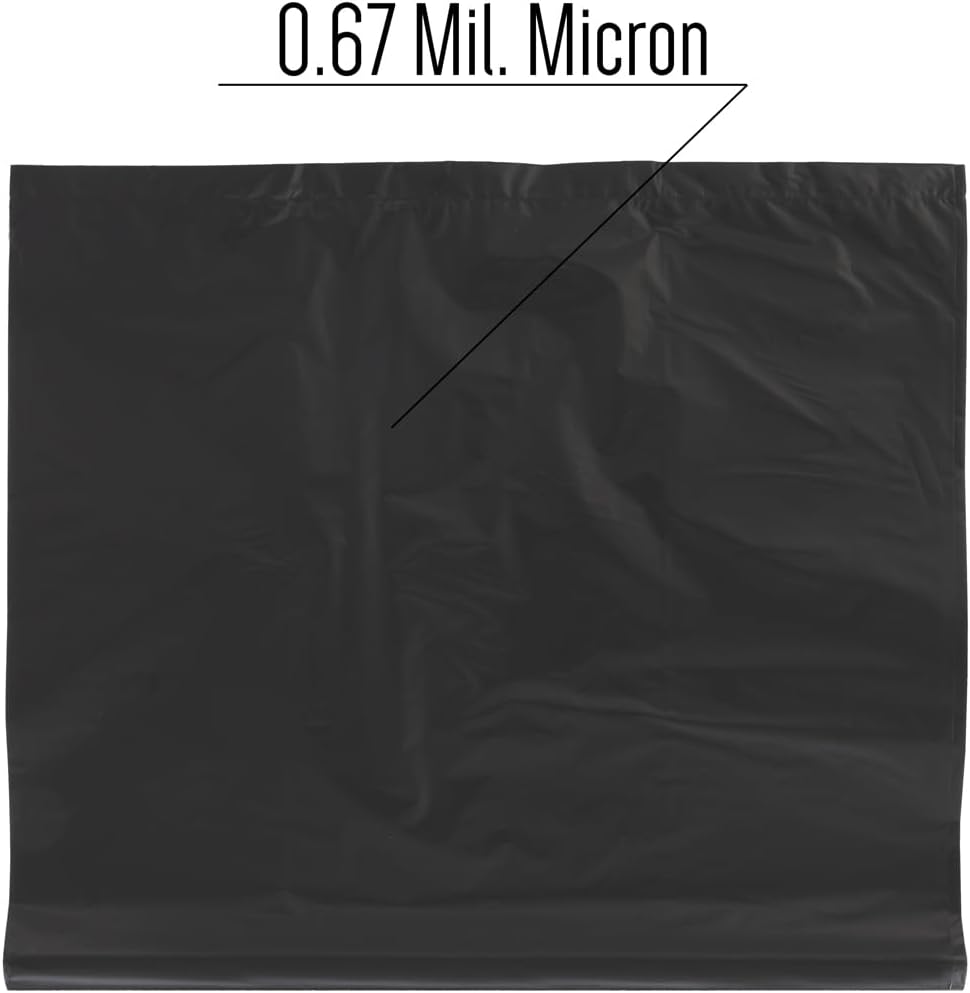 Large Plain Black (400 CT) Embossed T-Shirt Bags, 12" X 7" X 22", 17 MIC, Black Bags with Handled, Bulk, Grocery, Retail, Heavy Duty, Made in Korea - Image 7
