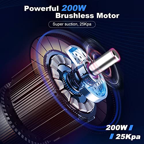 Tma Cordless Vacuum Cleaner, 25Kpa Brushless Motor Stick Vacuum Cleaner With Led Floor Brush, 4 Filters, 1.3L Dust Cup 6-In-1 Handheld Vacuum Cleaner 40 Min Runtime For Deep Clean Carpet #TOP2