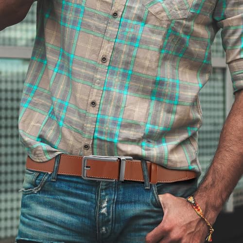 Men Business Genuine Leather Belt Strap For Male Automatic Buckle Belts4