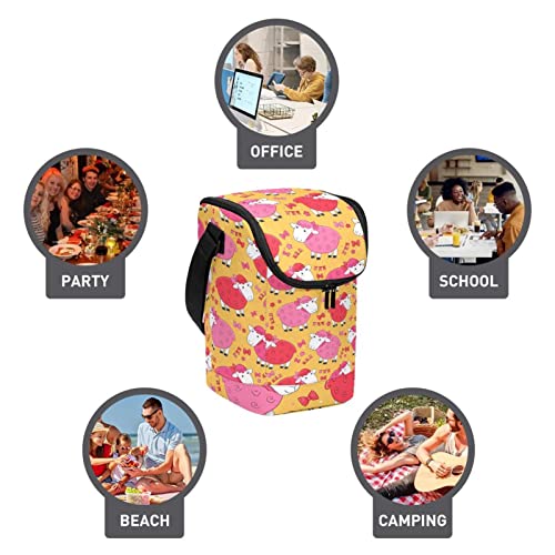 Bolsa de almuerzo de cordero y lonchera ligera para mujer reutilizable 4