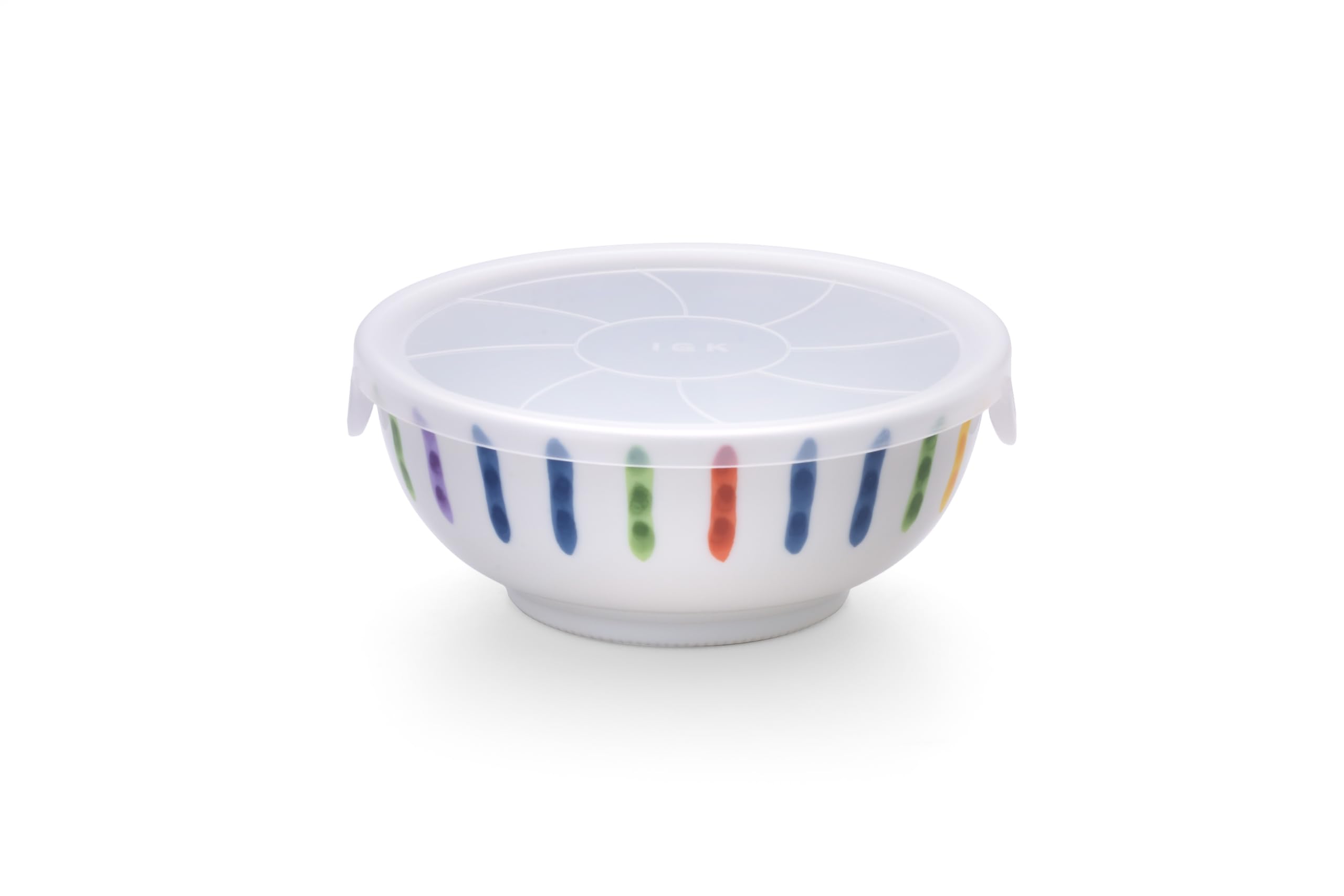 珍味小鉢陶器　箱入り4セット レンジパック ノンラップ くすみカラー 印花 中 13cm 蓋つき