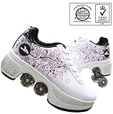 ★ Material del calzado: los patines de ruedas ajustables y multifuncionales están hechos de microfibra, la suela de goma y las ruedas de PU. Prestamos atención no solo a la capacidad de carga de las ruedas, sino también a la selección de material del material superior para producir zapatos de rodillos de alta calidad.