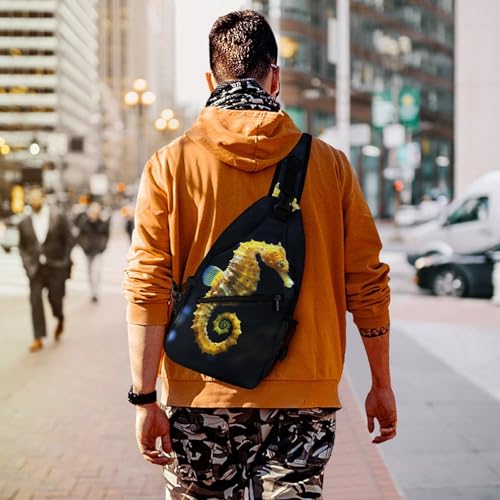 Bolso bandolera sling amarillo con diseño miniatura 7