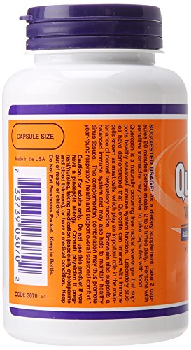 Now Quercetin With Bromelain,120 Veg Capsules #TOP2