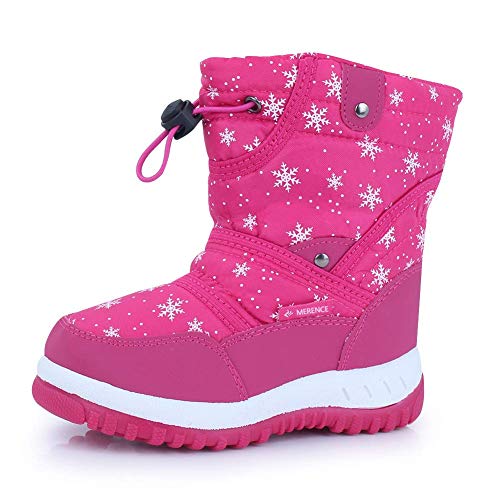 CIOR Winter Snow Boots for Kids with Fur Lining