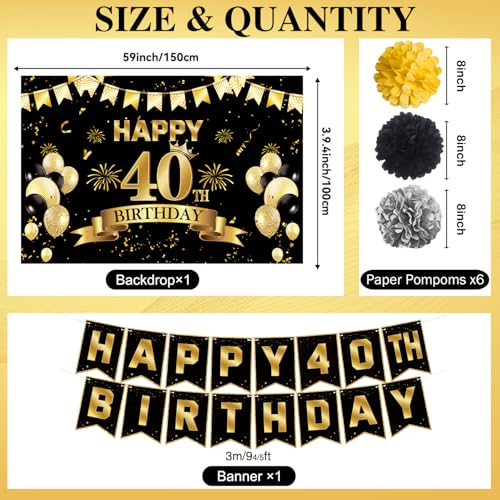 Image of 40th Birthday Decorations for Men Women