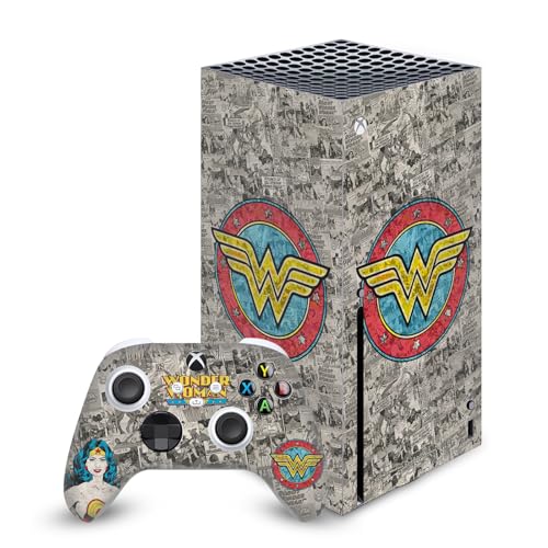 Autocollant de jeu Xbox Series X Wonder Woman peau vinyle anti-rayures pour console et manette