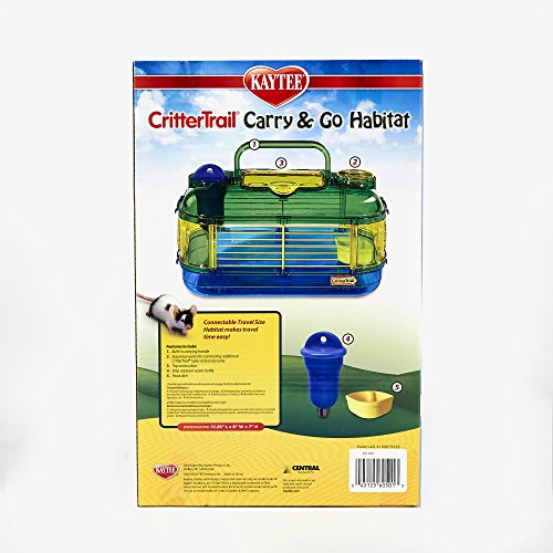Kaytee CritterTrail Carry & Go Travel Habitat,Blue,Small
