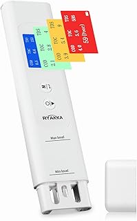 6IN1 Trinkwassertester mit Intelligente Wertung, Tds Messgerät für Trinkwasser Digitaler Bakterien Wasserqualität Tester für Haus, Camping | TOC, COD, EC, UV275, Temp & TDS