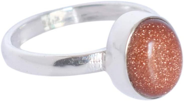 Brown Sunstone Gemstone Handmade Elegant Piece 925 Sterling Silver Ring Jewelry