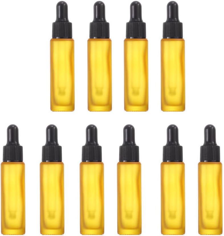 10 Pcs 10ml Red Glass Dropper Bottle with Eye Dropper,Empty Refillable Dropper Bottle Travels Bottle for Essential Oils,Aromatherapy,Perfume,Cosmetic,Laboratory