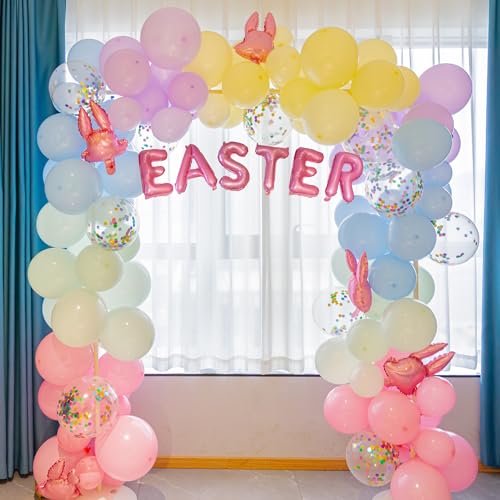 Dazzle Bright 151Pcs Easter Balloon Arch Kit, Pastel Bunny Balloon Garland Easter Decorations for Party Birthday - Thumbnail 5