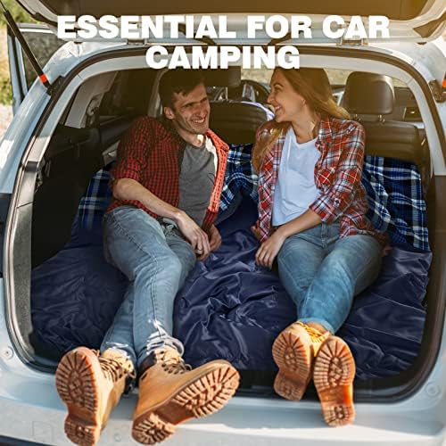 Double Sleeping Bag Cotton Flannel for Camping Backpacking Hiking, Queen Size XL for 2 Person, Cold Weather Lightweight Waterproof Sleeping Bag with 2 Pillows for Adults and Kids