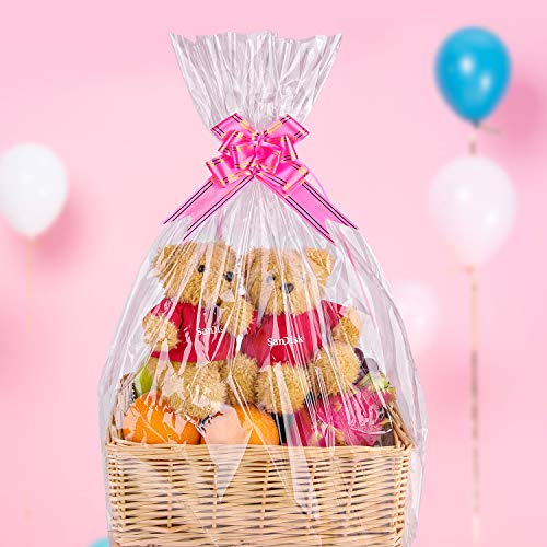 Awpeye Cellophane Bags, Large Clear Cellophane Wrap For Baskets, Gifts 24"X 30" 2 Mil Thick (20 Pack) #TOP2