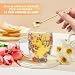 Imagen de Regalo Mujer Tazas de Vidrio de Doble Pared con Flores Tazas de Café o Té con Asa Novedoso Regalo de Cumpleaños o Navidad Para Mujere
