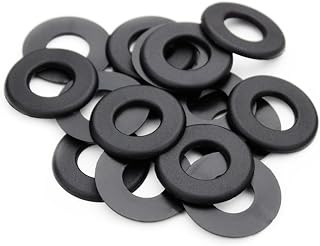 FUOYLOO 16 Arandelas Protectoras de PVC Negras para Barras de Futbolín, Accesorio Simple y Elegante para Reducir Desgaste en Máquinas de Futbolín de Mesa