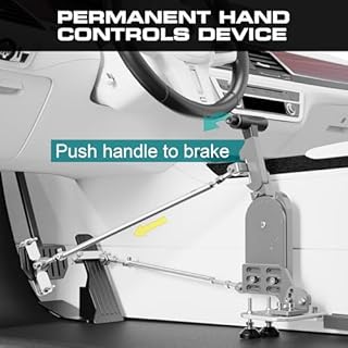 OceanicEcho Handicap Drivers Fixed Hand Controls Permanent Device, Driving Hand Controls Car Pedal Assist Controls