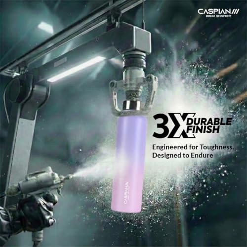 Image of CASPIAN / / / Astra ISI Certified Stainless Steel Water Bottle 1 ltr. (Orchid, 1 Litre) | Leak Proof Thunder for Fridge Home Office Travel School Kids Boys Girls Adults Sports Gym Yoga Gift | BPA Free