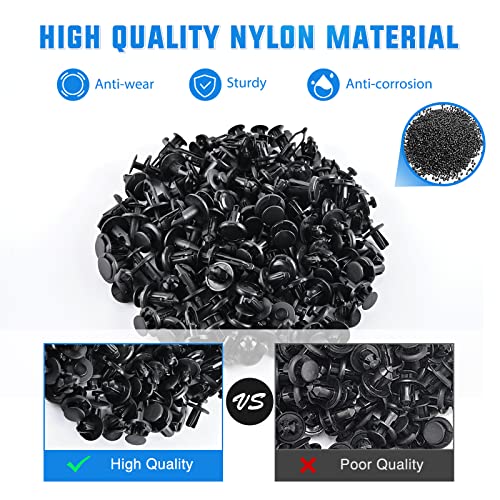 Yesker 35Pcs Car Bumper Fender Liner Clips, Automotive Engine Under Cover Retainer Clips Splash Shield Guard Body Bolts Push Plastic Fastener Rivet Clips For Nissan Infiniti, Black #TOP4