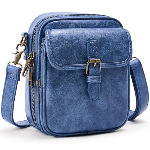 Image of Small Crossbody Bag for Women with Card Slots Vegan Leather Messenger Bag Men Wallet, Cross Body Anti-theft Shoulder Purse