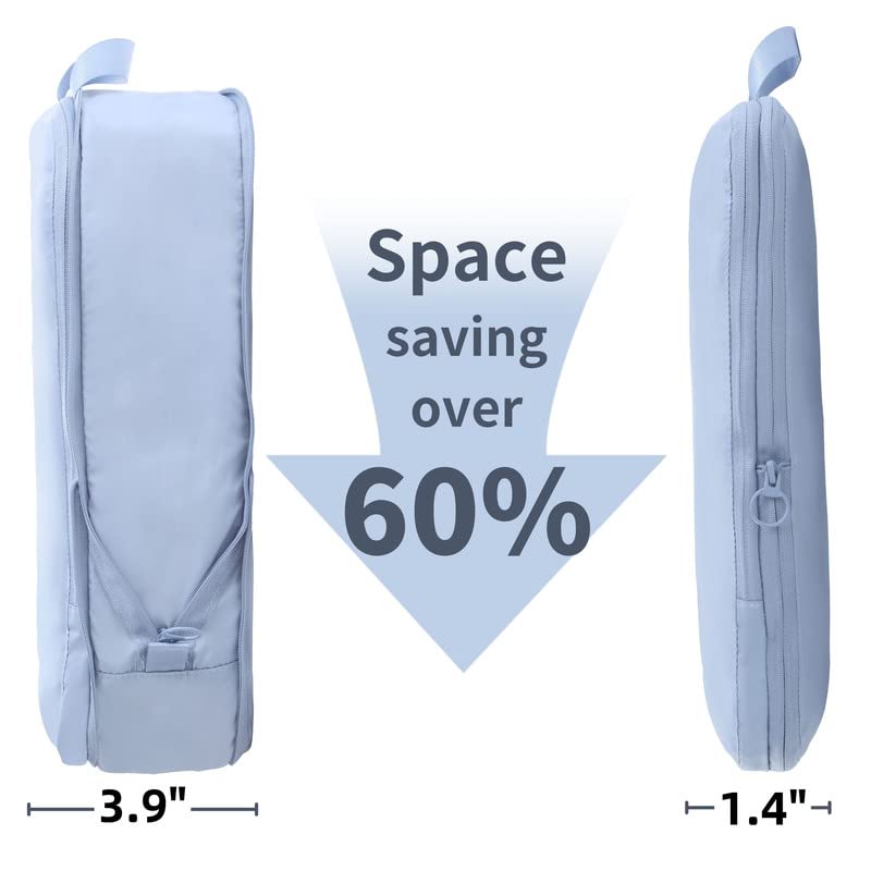 tianzong Compression Packing Cubes for Suitcases, Luggage Organizer Bags Set for Travel (Beige, 2 Pack Large)4