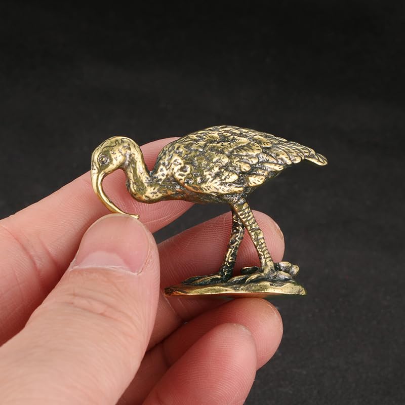 Grue au long bec en cuivre cadeau idéal collectionneur d'art