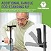 Smart Walking Cane with LED Light - Foldable, Adjustable Cane with Flashlight & Alarm for Seniors, Men & Women - Self Standing Tripod Cane - Collapsible Travel Support Stick