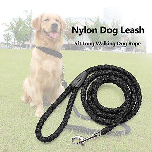 Festnight Nylon Trela Do Cão 5ft Longo Andando Cão Corda Corda Do Cão Do Metal Fecho Corda de Tração