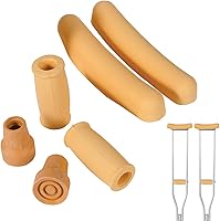 Vista 1 de DMI Kit de accesorios para muletas con almohadillas de espuma para muletas para axilas, fundas de agarre de mano de estilo cerrado y puntas