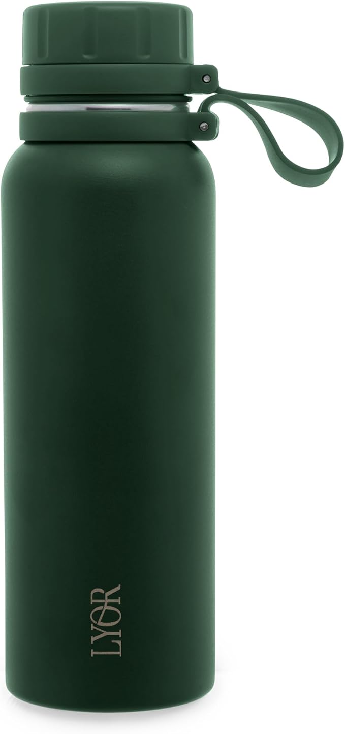 Garrafa Térmica Lyor Explorer 650ml Verde - Aço Inox