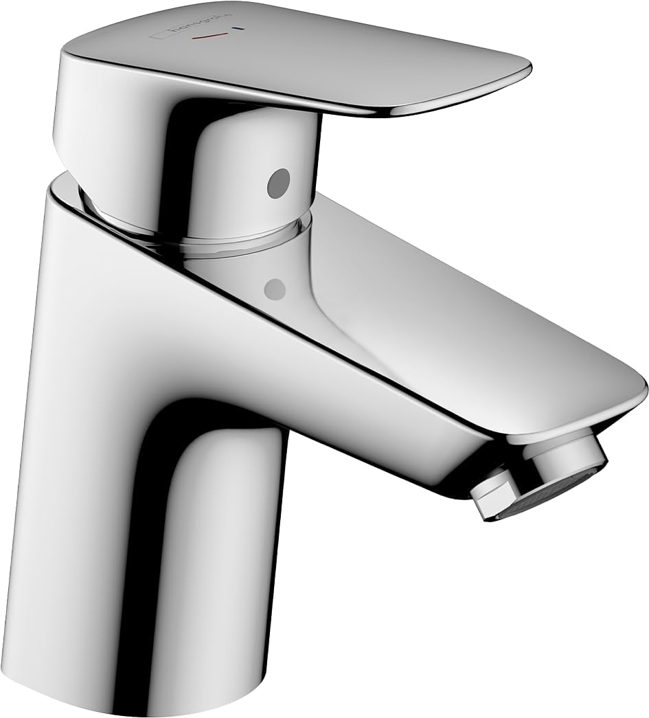Hansgrohe 71220670 Logis Single Lever Basin Mixer for Concealed Installation Wall-Mounted with spout 19,5 cm, matt Black, Discharge Length 20.5cm