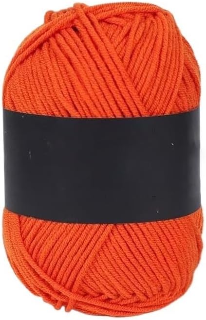 5 Rolls 50g 4-Ply Milk Cotton Blend Yarn 2.5mm Medium Knitting Crochet Kit DIY(3)