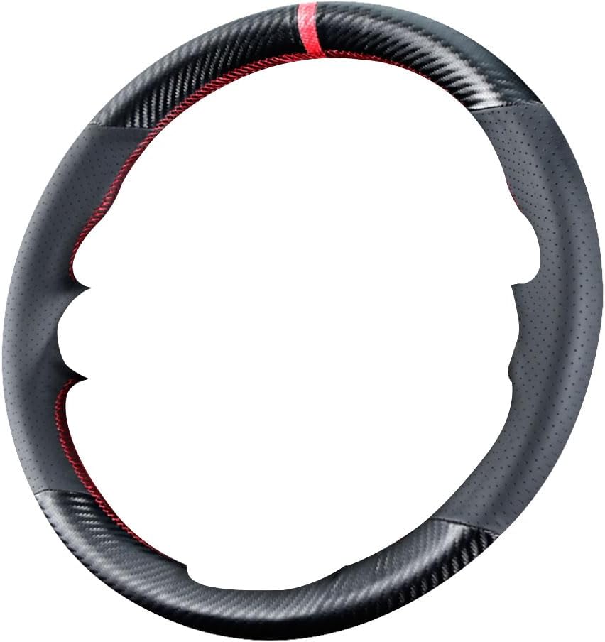 DIY Carbon Fiber Steering Wheel Covers for Honda 11th Civic Generation 2022 2023 2024 2025 / for Accord 2023-2025 15 inches Leather Interior Accessories