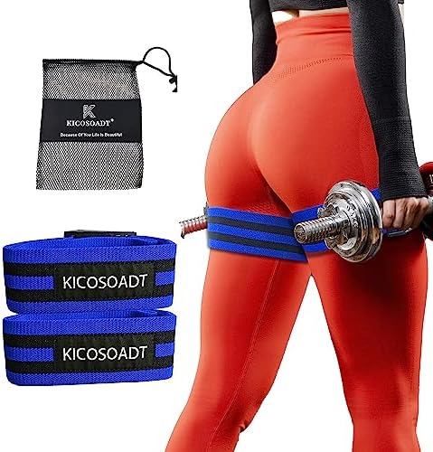 KICOSOADT BFR Booty Bands for Women Glutes & Hip Building,Resistance Bands for Women,Butt Lift Bands for Women Glutes,Best Fabric Leg Bands,Assist in Exercise,Shape and Adjust Your Glute(Blue)