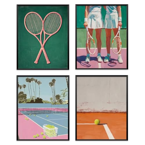 Tennis Wall Art Print Set of 4