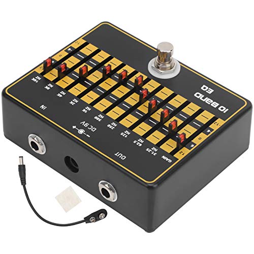 10 Band Slider Equalizer Guitar Effects Modulation Accessory, Metal Construction, sturdy and Easy to Use, Precise Frequency Control, True Bypass Design, Customizable Sound Effect