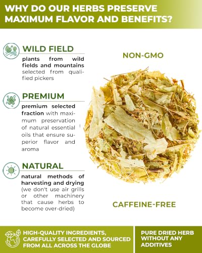 Image of 4 oz Linden Tea Dried Linden Flower Tea Blossom Herbal (Tilia Cordata) - 113g Herb Lipa Tila