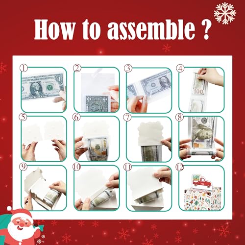 Christmas Party Favors, Happy Christmas Surprise Money Box Set, Money Gift Boxes for Cash for Christmas Day for Women, Fun&Loving Way to Offer Cash Gift by Azbuk - Image 3