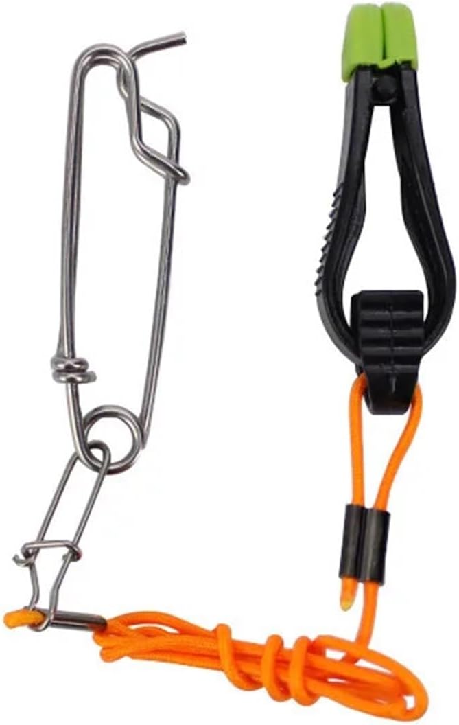 Fishing Downrigger Weight Snubber 8 Pcs Durable Fishing Accessories Board Trolling with 17" Leader Planer Snap Downrigger Power Grip Release Clip