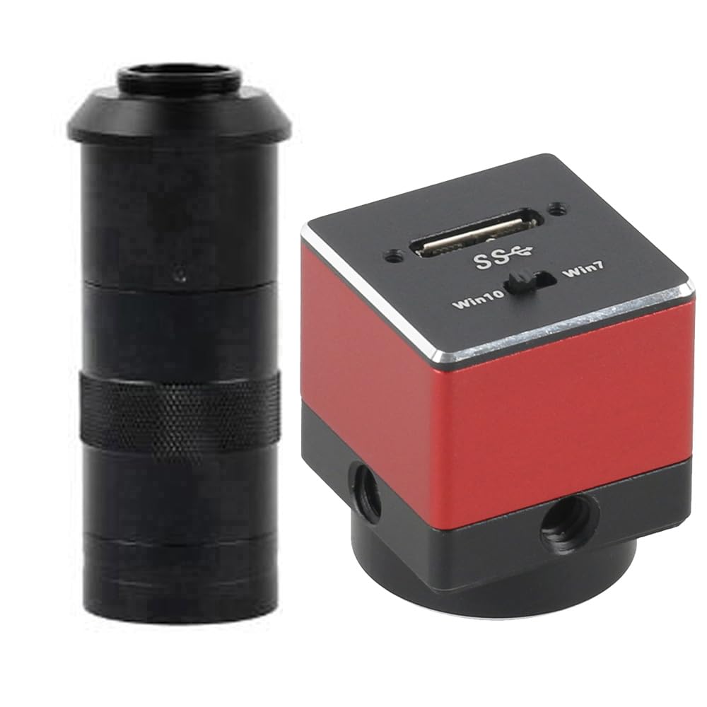 Videocamera Elettronica per microscopio Industriale Digitale Micro USB 3.0 HD da 5,0 MP e Obiettivo con Attacco C 100X