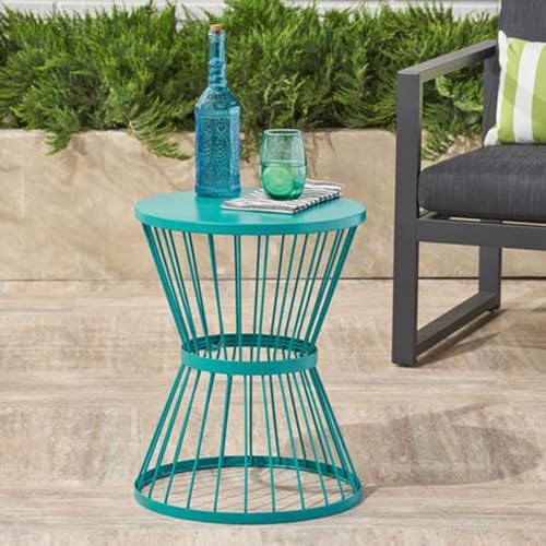 Image of Furniture for The Living Room and Office: Coffee Table, Center Table, Storage Basket, Wire Basket with Metal Top, Bedside Table, Side Table Sky Blue