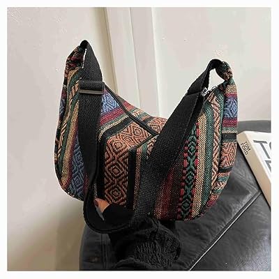 hippie cloth purses for women, cute Small hobo boho purses crescent crossbody bags, vintage aesthetic bags