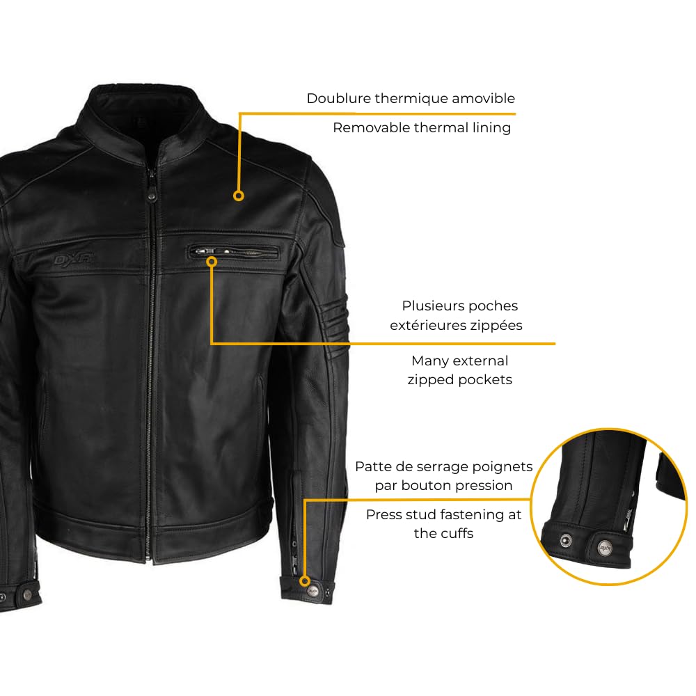 Blouson Moto DEAN homme Homologué EN17092 AA Toutes saisons M