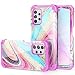 XIQI Galaxy S6 Edge Case Three Layer Plastic Silicone Heavy Duty Shockproof Cute Girls Woman Anti-Scratch Protective Case
