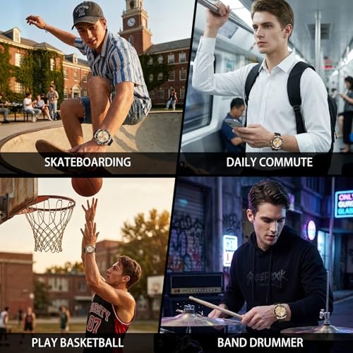 Image of OLEVS Men's Watches Sport Chronograph Analog Quartz Watch for Men with Date Waterproof Dress Casual Fashion Watch Soft Silicone Rubber Strap Band, Unidirectional Bezel & 42mm Big Face