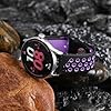 BISONSTRAP Watch Bands for Men and Women, Ventilated Silicone Watch Straps, Quick Release Sport Loop Band, 20mm, Black/Purple #1
