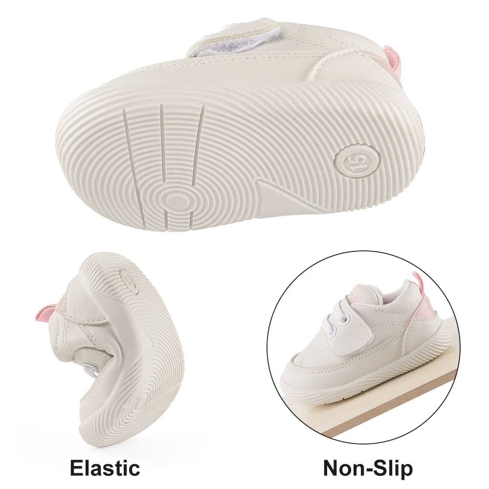 LACOFIA Baby Jungen Mädchen Lauflernschuhe Kleinkind rutschfeste Gummisohle Erste Sneaker
