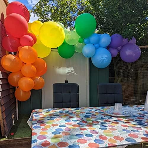 Jwssor 114pcs Colorful Balloon Arch Kit,10 inch Rainbow Balloons,Colorful Balloon Garland Kit for Birthday Wedding Anniversary